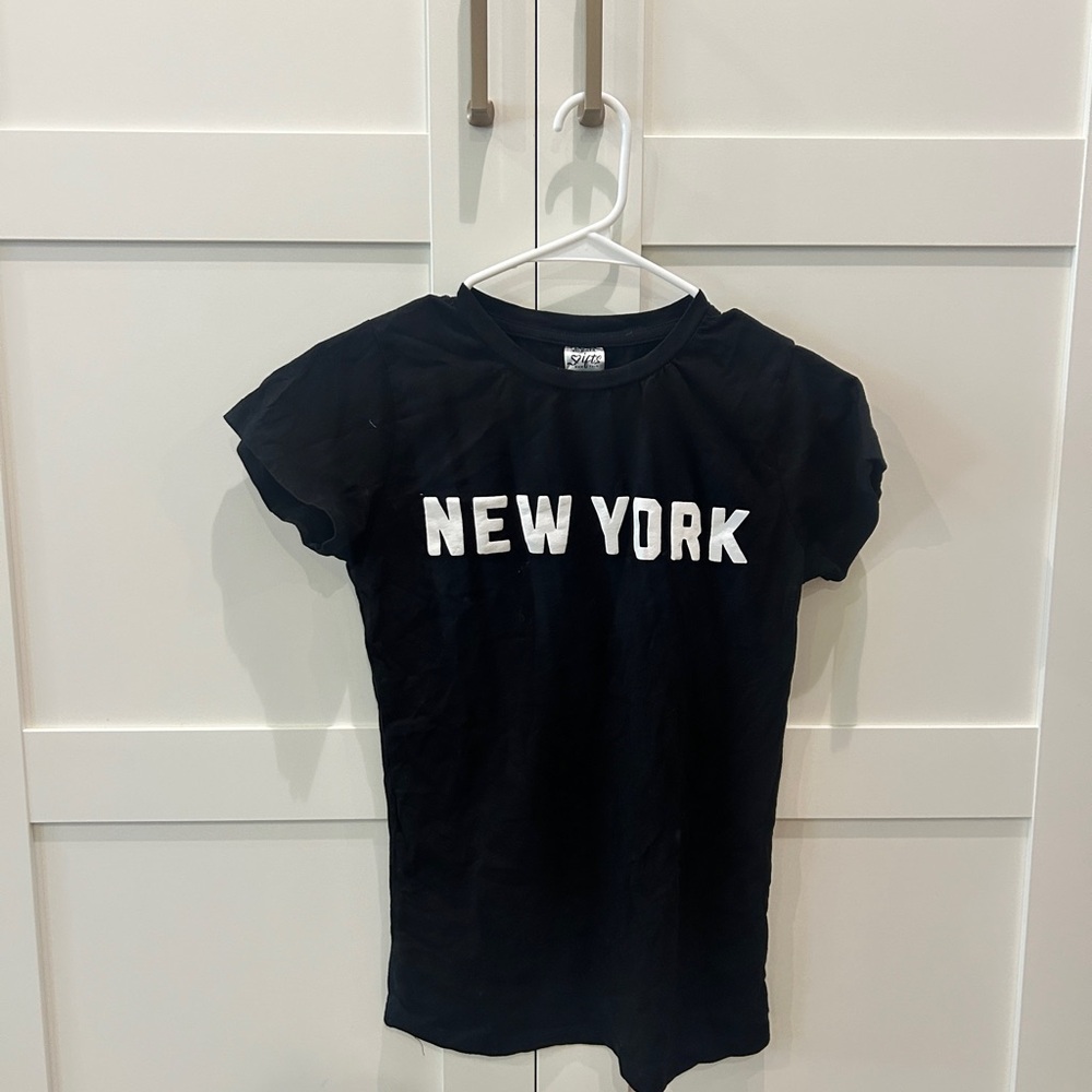 Black 'New York' Short Sleeve Tee